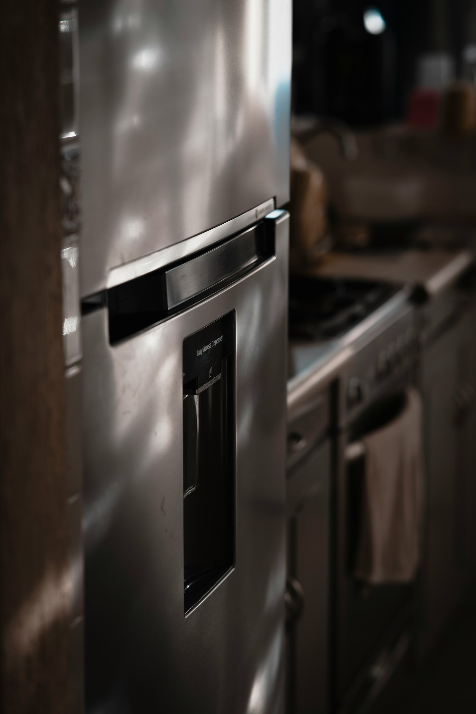 Liebherr stainless refrigerator with water dispenser — professional refrigerator diagnostics